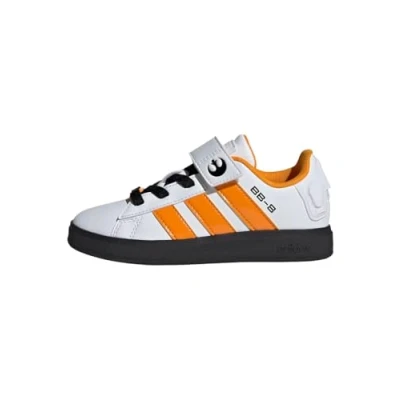 Abbildung von adidas Performance Droids Grand Court Laufschuh Straße für Kinder, Größe: 34, Ftwr white silver met team royal blue Schuhe
