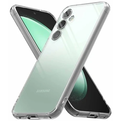Abbildung von Ringke Fusion Case [Langanhaltende Transparenz] Kompatibel mit Samsung Galaxy S23 FE Hülle, Robuste Stoßfeste Bumper Fester Griff rutschfest Kratzfest Fortschrittlicher Schutz Handyhülle Clear