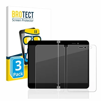 Abbildung von BROTECT Schutzglas für Microsoft Surface Duo (3 Stück) Schutzfolie Panzer Folie Glas [Extrem Kratzfest 9H, Anti Fingerprint, Ultra Transparent]