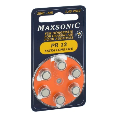 Abbildung von Batterien für Hörgeräte Maxsonic Pr13