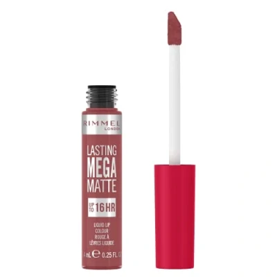 Abbildung von Rimmel London Langlebiger Lippenstift Mega Matte, langanhaltend, für weiche Lippen mit mattem Finish, vegane Formel Squalane und Kokosöl, 210 Rose &amp; Shine, 7,4 ml