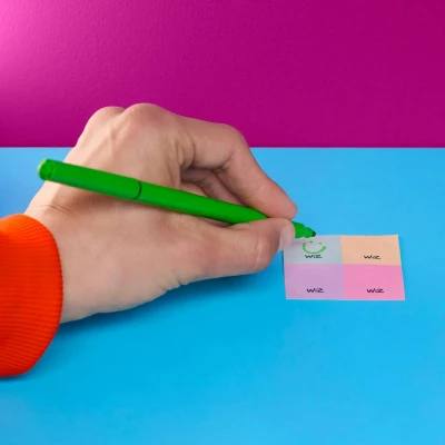Abbildung von WiZ NFC tag, smarte und einfache Lichtsteuerung der Lampen &amp; Leuchtem per Smartphone, konfigurierbar in App, selbstklebend, 4 er Pack