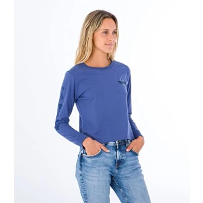 Abbildung von Hurley Damen W Oceancare Mona Ls Tee T Shirt, Indigoblau (Mood Indigo), M