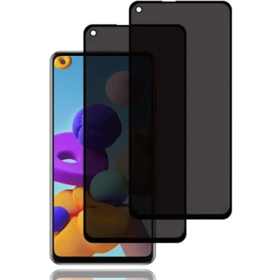 Abbildung von 2 Stück Sichtschutz für Samsung Galaxy A21S Anti Spy Sichtschutzfolie 9H Härte, Spähen Privatsphäre Schutzfolie,Gehärtetes Glas Folie Blickschutzfolie, Privacy Screen mit