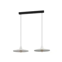 Abbildung von Eglo 900834 Hängeleuchte MINIERE Stahl schwarz E27 2X40W L:99.5cm B:42cm H:110cm dimmbar