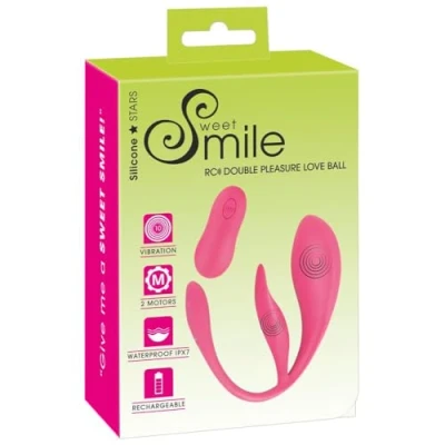 Abbildung von Vibro Ei „RC Double Pleasure Love Ball“ mit Klitorisvibrator