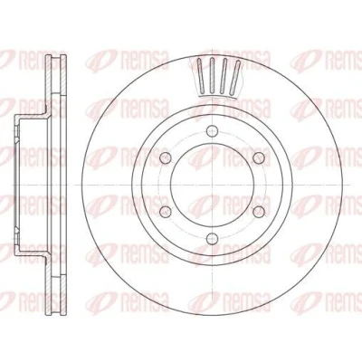 Abbildung von REMSA 6706.10 Bremsscheibe Vorderachse 337,6, 337,6 28 6 Belüftet TOYOTA: Land Cruiser Prado 120, 150, LEXUS: GX I