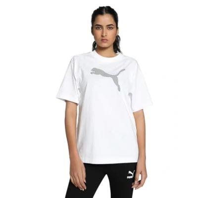Abbildung von Puma Graphic Tshirt print, Damen, Größe: Small, White