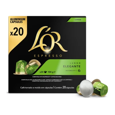 Abbildung von 2,00 Rabatt L&#039;OR Espresso Lungo Elegante 20 Kapseln 1 stück 100 g