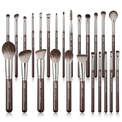 Abbildung von Jessup Pinselset Makeup Pinsel Set professionell 25 teilig hochwertige synthetische Make up Foundation Lidschatten Verblenden Concealer Rouge Kontur Bronzer Eyeliner Schimmerbraun T511