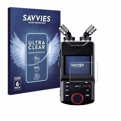 Abbildung von Savvies 6 Stück Schutzfolie für Tascam Portacapture X6 Displayschutz Folie Ultra Transparent
