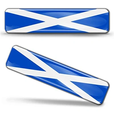 Abbildung von Biomar Labs® 2 x Aufkleber 3D Gel Silikon Stickers Scotland Flag Schottland Schottische Flagge Fahne Autoaufkleber F 20