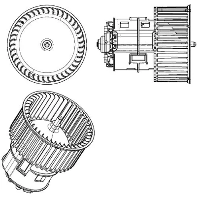 Abbildung von MAHLE ORIGINAL AB 183 000P Innenraumgebläse für Fahrzeuge mit Klimaautomatik Rechtslenker AUDI: Q5, A4 B8 Avant, Limousine