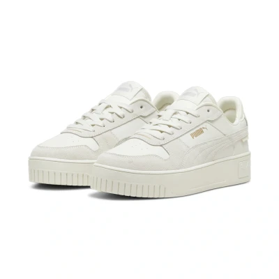 Abbildung von Puma Carina Street Sneaker low, Damen, Größe: 42.5, Vapor gray/gold Leder