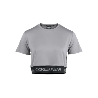 Abbildung von Gorilla Wear Colby Cropped Tshirt print, Damen, Größe: XS, Grey