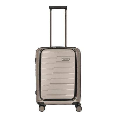 Abbildung von Travelite Air Base Handgepäckkoffer 4w Trolley S Vortasche Champagner Koffer mit 4 Rollen Handgepäck 55x40x20 TSA Zahlenschloss leicht