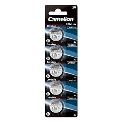 Abbildung von Lithium Knopfzelle CAMELION CR 2025 3,0V, 5er Blister