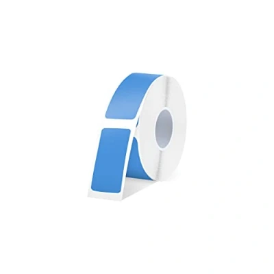 Abbildung von SUPVAN E10/16 Etikettenband Thermo Mehrzweck Etiketten für Heim, Schule, Büro, 14 mm x 30 mm, 220 Etiketten/Rolle(Blau)