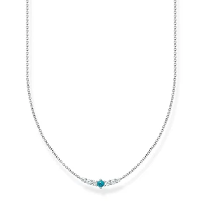Abbildung von THOMAS SABO Kette türkiser Stein 925 Sterling Silber KE2093 405 17 L42V