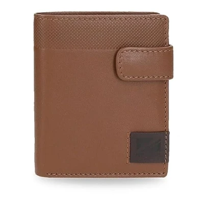 Abbildung von Pepe Jeans Topper Vertikale Geldbörse mit Klickverschluss, braun, 8,5 x 10,5 1 cm Leder, Talla única, Klickverschluss