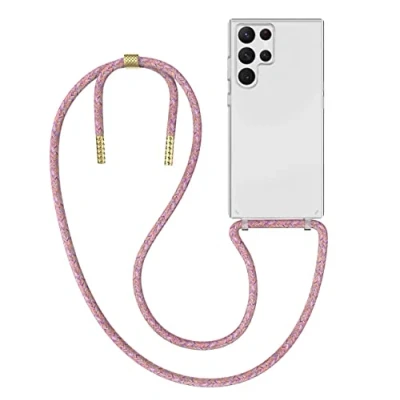 Abbildung von MyGadget Handykette für Samsung Galaxy S22 Ultra [ Hülle mit Band abnehmbar &amp; verstellbar ] Handyhülle Handyband zum Umhängen Schnur Case Schutzhülle Bunt