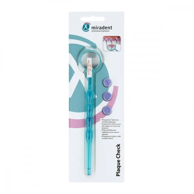 Abbildung von Miradent Plaquetest Mira2+spiegel blau transparent