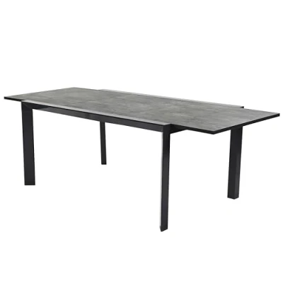 Abbildung von Gardissimo Gartentisch XXL Ausziehtisch PSPC 190/260x100 cm anthrazit (1 Tisch, 1 Tisch), ausziehbar, wetterfest, Outdoor Esstisch