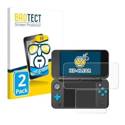 Abbildung von BROTECT (2 Stück Schutzfolie für New Nintendo 2DS XL Displayschutz Folie Ultra Klar