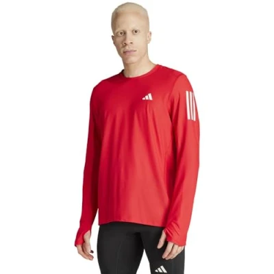 Abbildung von adidas Men&#039;s Own The Run Long Sleeve Tee T Shirt, Better Scarlet, S