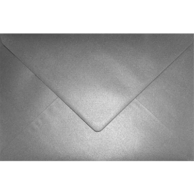 Abbildung von Netuno 250 Briefumschläge Perlmutt Dunkel Grau DIN C5 162x 229 mm 120g Aster Metallic Grey große Umschläge für Einladungen Grußkarten Osterkarten Weihnachtskarten Kuverts