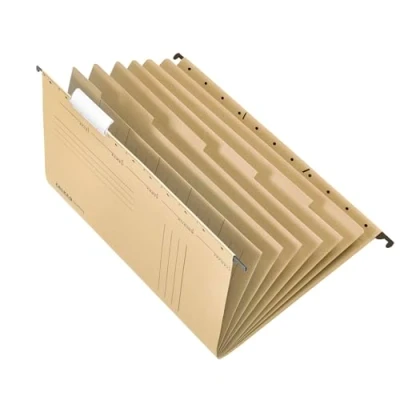 Abbildung von Original Falken Projektmappe und Personalmappe UniReg. Made in Germany. Aus Recycling Karton für DIN A4 seitlich offen braun Blauer Engel Personalakte Personalhefter die lose Blatt Ablage