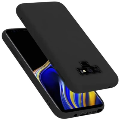 Abbildung von Cadorabo Hülle kompatibel mit Samsung Galaxy Note 9 Silikon Handyhülle für Case aus flüssigem stoßfeste dünne TPU Schutzhülle Liquid SCHWARZ