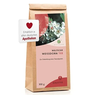 Abbildung von Weltecke Weißdorn Tee lose 300 g Weißdornblätter &amp; Blüten I Arzneibuch Qualität in Deutschland kontrolliert abgefüllt Aromatisches Weissdornkraut getrocknet natürlich Crataegus