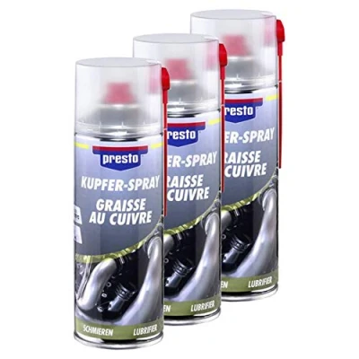 Abbildung von Presto 3X Kupfer Spray SCHMIERMITTEL SCHMIERUNG 400 ml 306383