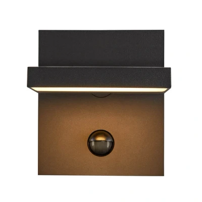 Abbildung von SLV LED Wandlampe Abridor, anthrazit, Breite 14 cm, Sensor