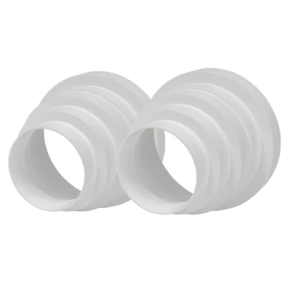 Abbildung von 2er Pack 80 150 mm Kanal Inline Reduzierstück Erhöhung Stecker auf Lüftungsadapter 3 4 5 6 Zoll //