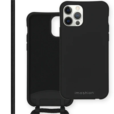 Abbildung von Apple iPhone 12 Pro Max Hülle Silikon iMoshion Soft Case/Backcover Handyhülle Schwarz
