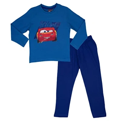 Abbildung von Disney CARS RACE Ready LANG K Pyjama für Kinder, Größe: 98/104, Blau