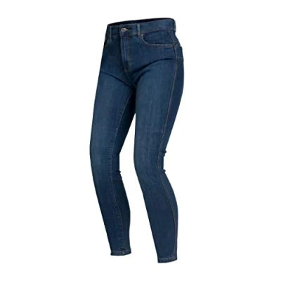 Abbildung von OZONE MOTO Striker Lady Motorradjeans Damen Aramidfaser Futter Flying Bats Knieprotektoren Stufe 2 Taschen für Hüft und Steißbeinprotektoren Slim Fit