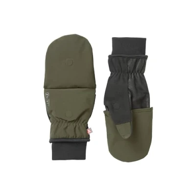 Abbildung von SEALSKINZ Winddichte Handschuhe für kaltes Wetter, wandelbar, olivgrün, Größe L, 90