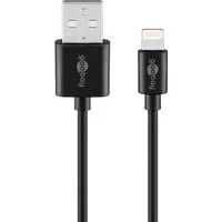 Abbildung von Goobay 63523 Lightningkabel 1m / Apple Lightning auf USB A Ladekabel High Speed 480 Mbits Aufladekabel Handyladekabel iPad iPhone AirPods Schwarz