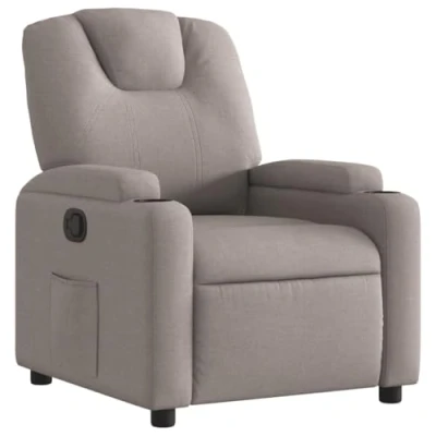 Abbildung von vidaXL Relaxsessel, Sessel mit Liegefunktion, Fernsehsessel Verstellbare Rückenlehne, Liegesessel Ruhesessel Polstersessel, Taupe Stoff