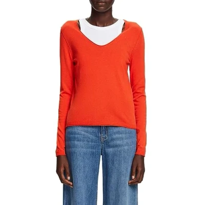 Abbildung von Esprit Strickpullover, Damen, Größe: Medium, Bright orange