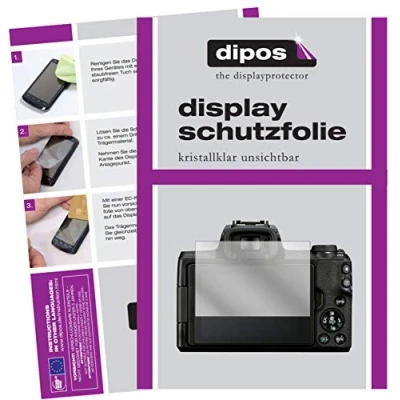 Abbildung von dipos I 5X Schutzfolie kompatibel mit Canon EOS M50 Mark II Displayschutz Folie klar