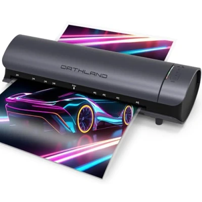 Abbildung von Orthland Laminiergerät A3, mit Folien 30 Stück für A3 A4 A5 A6, 9 in 1 Papierschneider und Eckabrunder, Heiß Kalt Laminator Büro Schule Zuhause, Dokumente Foto