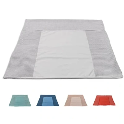 Abbildung von ULLENBOOM ® Wickelauflagenbezug Grau, 75x85 cm, (Made in EU), Bezug mit Hotelverschluss, 100% Baumwolle