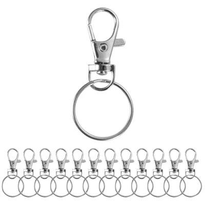 Abbildung von officegurus® Schlüsselanhänger Set 66x Karabiner Schlüsselring mit Drehgelenk (Packung, 66 tlg., Karabiner),