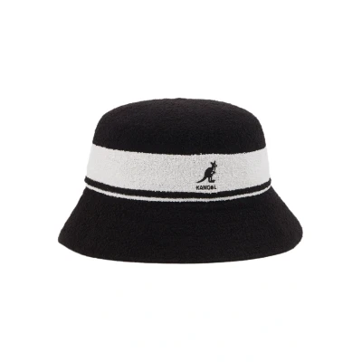 Abbildung von Kangol Bermuda Stripe Bucket Unisex Hut, Größe: Large, Black