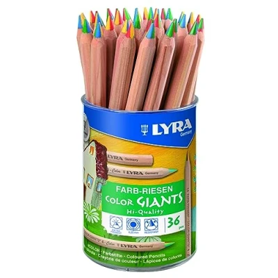 Abbildung von 3 x Lyra Farbstift FarbRiesen 4Color naturbelassen