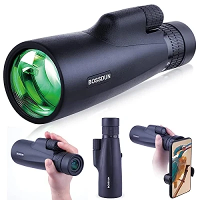 Abbildung von 10 30x50 Monokular Teleskop für Erwachsene, Wasserdichtes HD Zielfernrohr mit Smartphone zur Vogelbeobachtung Sightseeing Wandern Jagd Camping